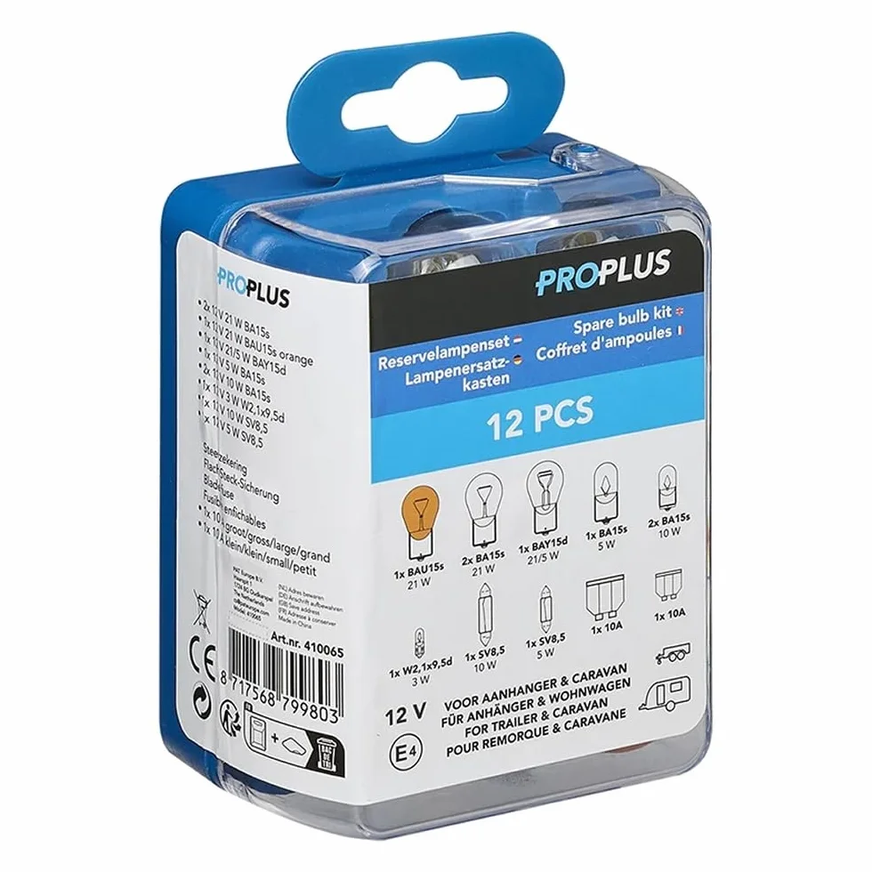 ProPlus skrzynka zastępcza do lamp przyczep kempingowych 12-częściowy