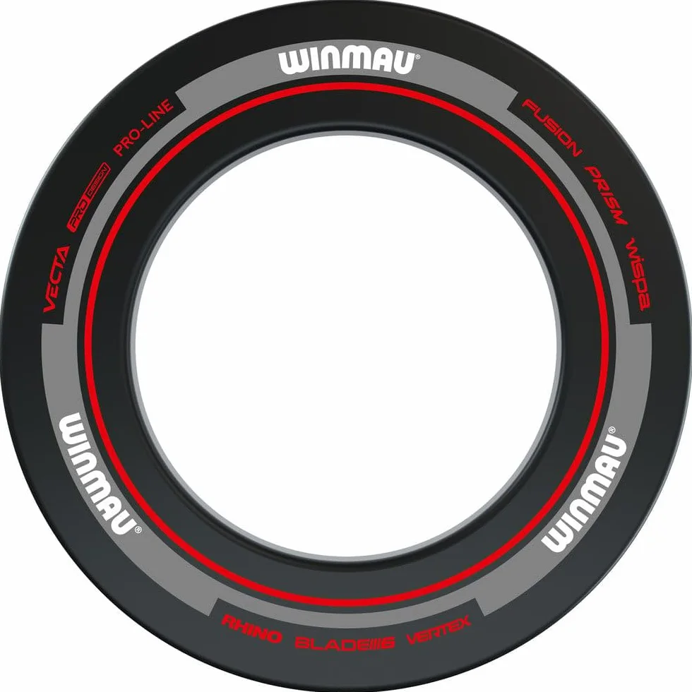 WINMAU Pierścień ochronny do tarczy do darta – Advance czarny, czerwony, biały i zielony Dart Surround