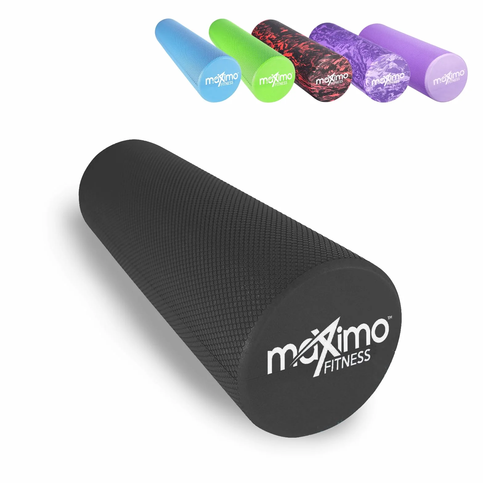 Maximo Fitness Wałek do masażu powięzi kręgosłupa i pleców, nóg, ramion (45 x 15 cm) – średnio twardy wałek do masażu, do jogi, pilatesu, regeneracji po uprawianiu sportu