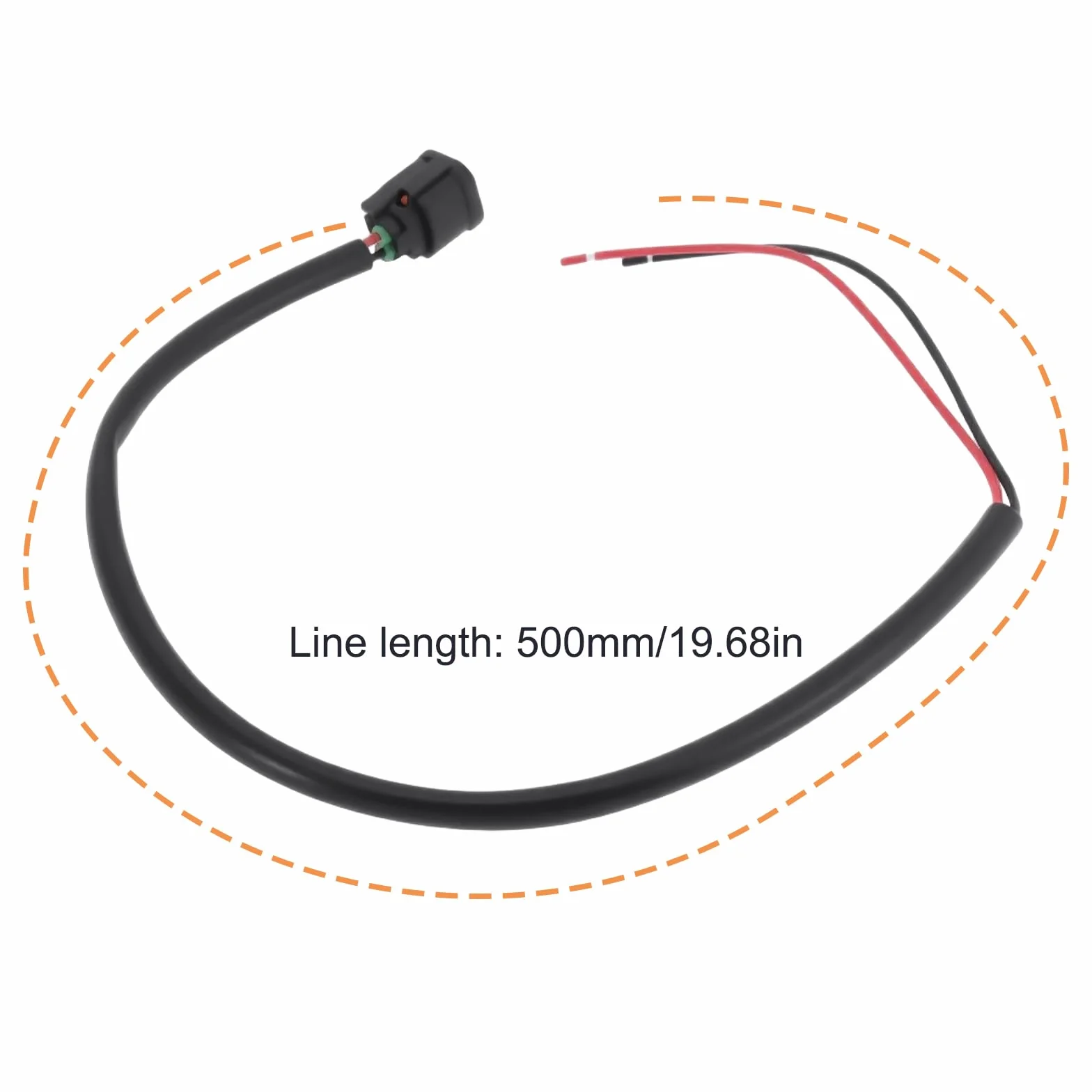 ECSiNG 2 szt. motocyklowe 2-pinowe złącze pomocnicze gniazdo 12 V adapter przewód kompatybilny z Honda XL750 Transalp 750 2023-2025