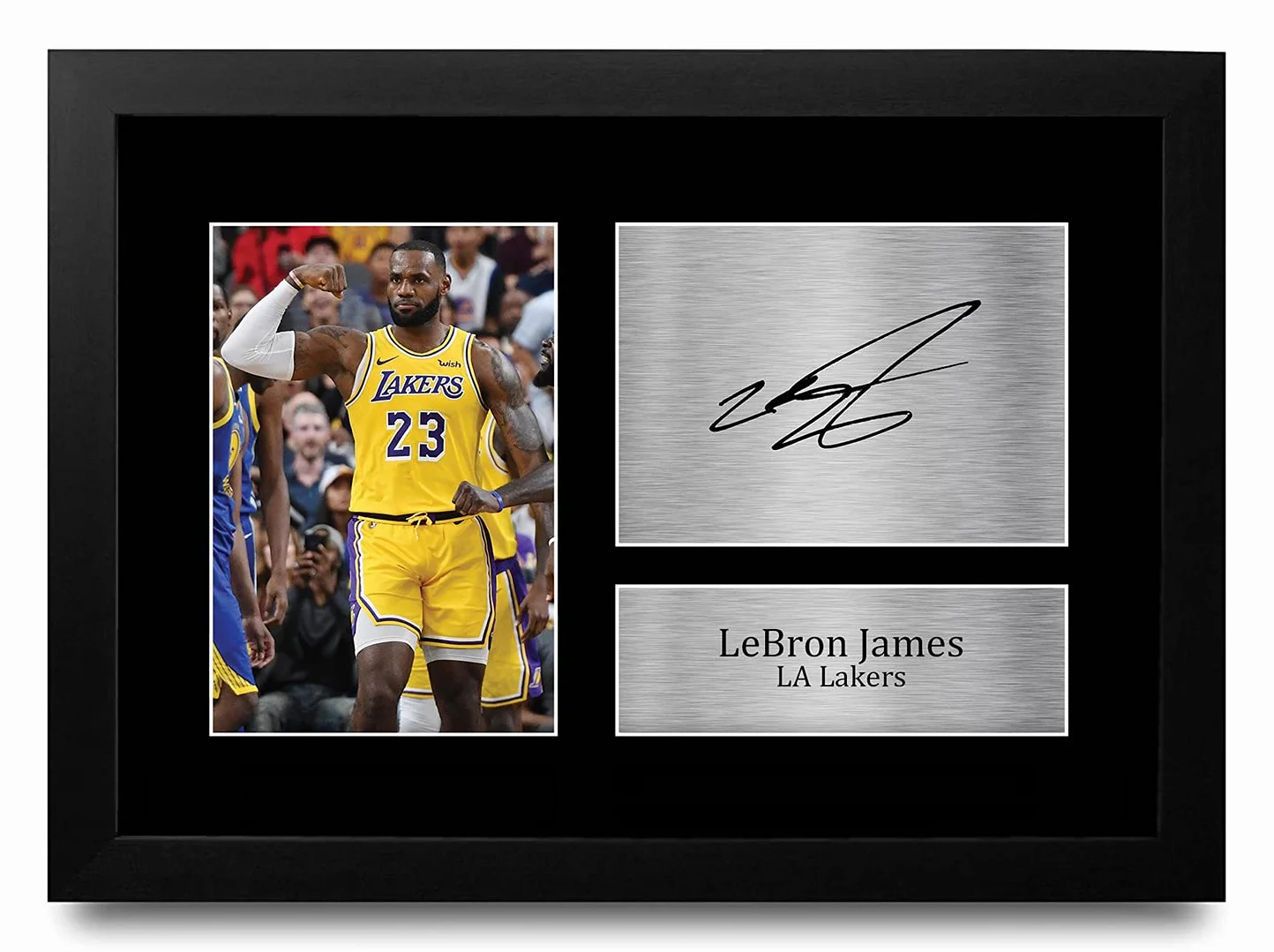 HWC Trading Lebron James Los Angles Lakers prezenty z nadrukiem podpisanym autografem dla fanów pamięci koszykówki - A4 oprawiony