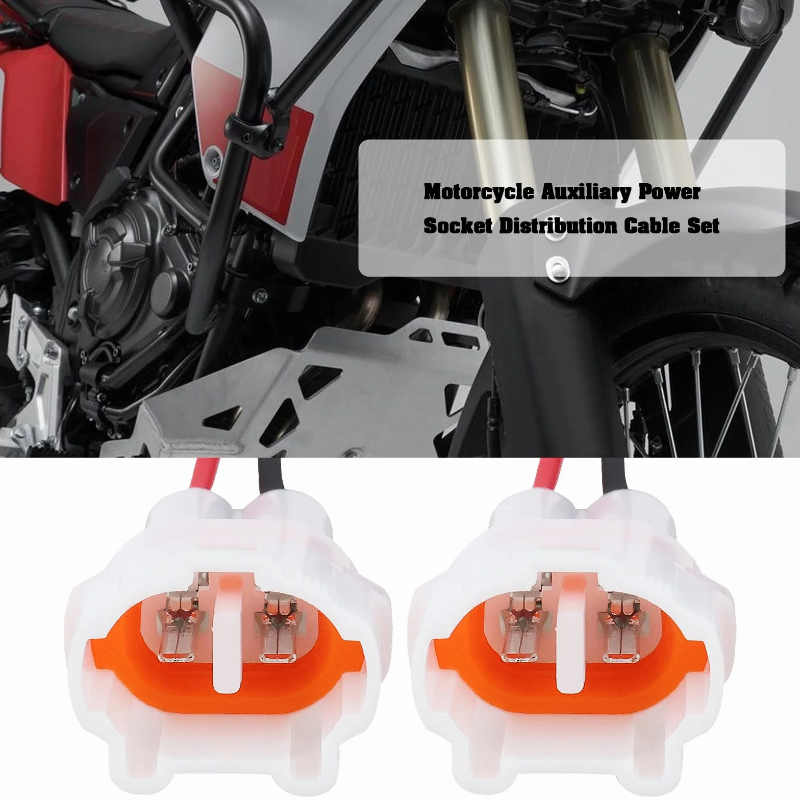 EMSea Zestaw Przedłużaczy Super Power z Przewodami 18AWG Ładowarka USB Świetlne Uchwyty Ogrzewane Kompatybilne z Yamaha Kompatybilne z Tenere 700