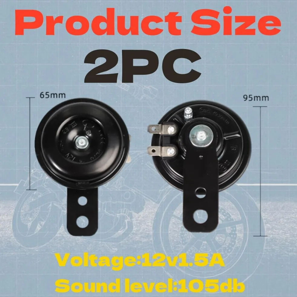 Róg samochodowy, uniwersalny klakson motocyklowy 12V, 12V, mocny klakson motocyklowy, trąbka samochodowa, potężny klakson do motocykla, skutera, pojazdu, ATV, quadu, motoru, czarnego