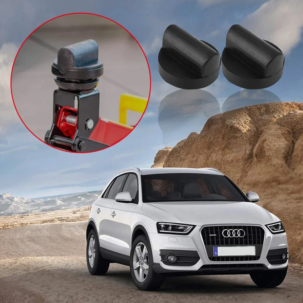 YIXISI 2 Sztuk Uniwersalna PodkłAdka Gumowa Jack, Uniwersalny Adapter PodkłAdki PodłOgowej, Spawany Uchwyt Boczny Ramy Szyny Ochronnej KrążEk/PodkłAdka, Kompatybilny z Audi TT RS R8 A6 A7